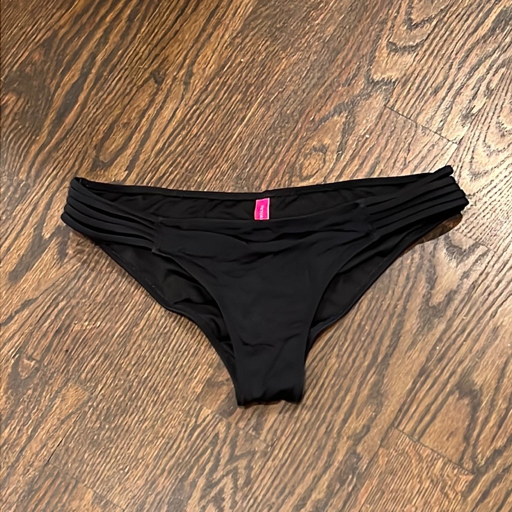 VICTORIAS SECRET BLACK TRIANGLE BIKINI BOTOMS